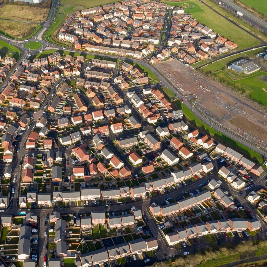 Housing development funded with development finance